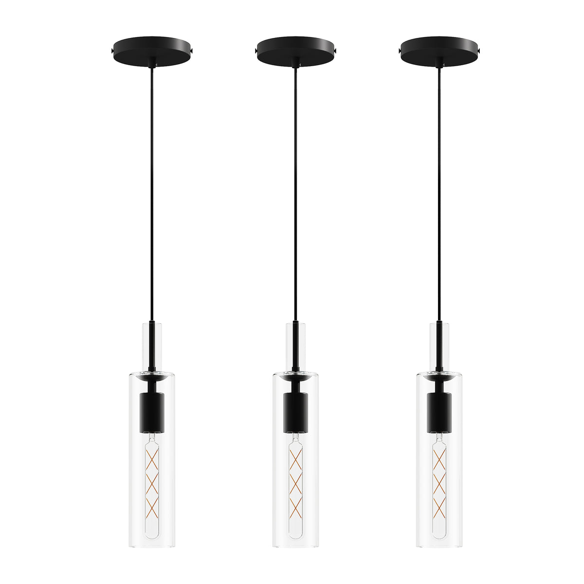 Trio Glass Kitchen Pendant Lights (Set of 3) — product photo 5