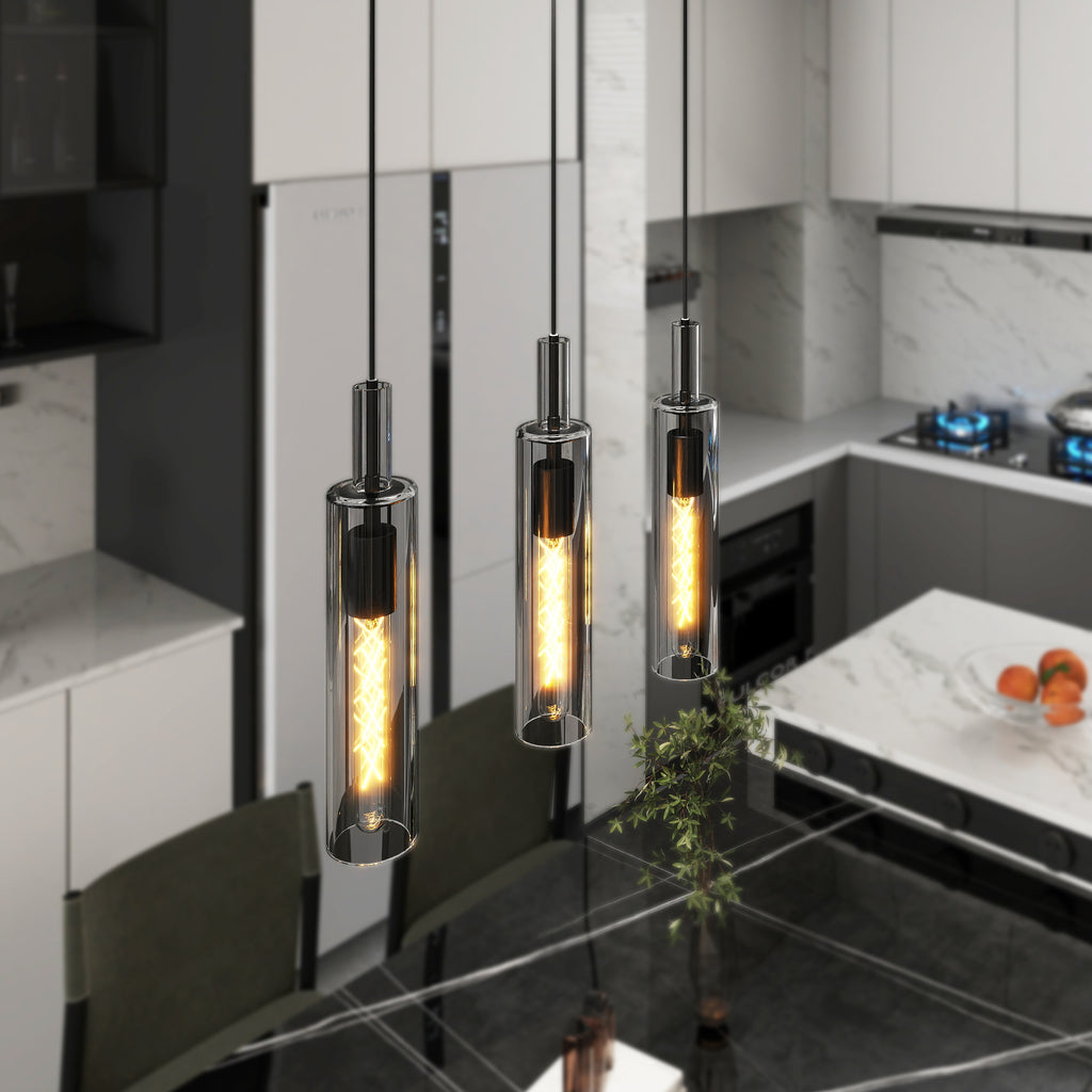 Trio Glass Kitchen Pendant Lights (Set of 3) — product photo 4